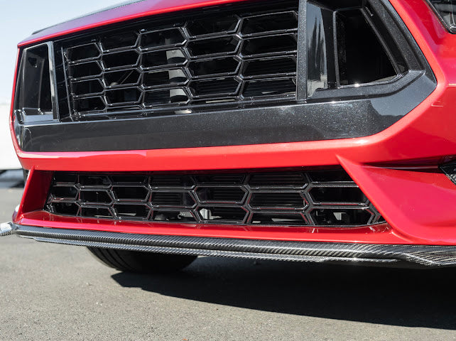 2024+ FORD MUSTANG S650 | CARBON FIBER FRONT GRILLE INSERT REPLACEMENT UPPER & LOWER